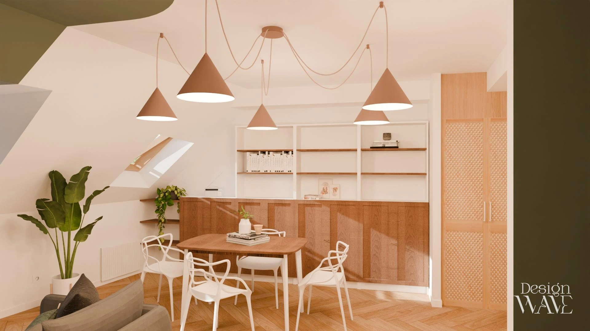 Rénovation d'un appartement avec optimisation des espaces, création de rangements et bureau sur mesure - vue 4