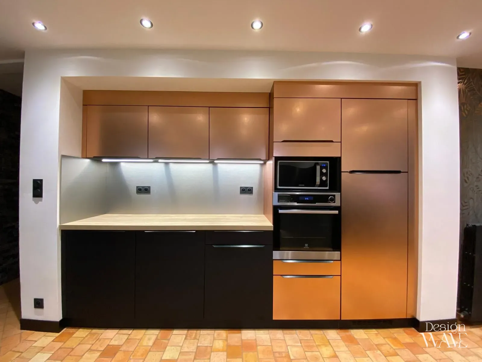 Rénovation de cuisine avec tomettes et design moderne, Design Wave Ancenis - vue 6