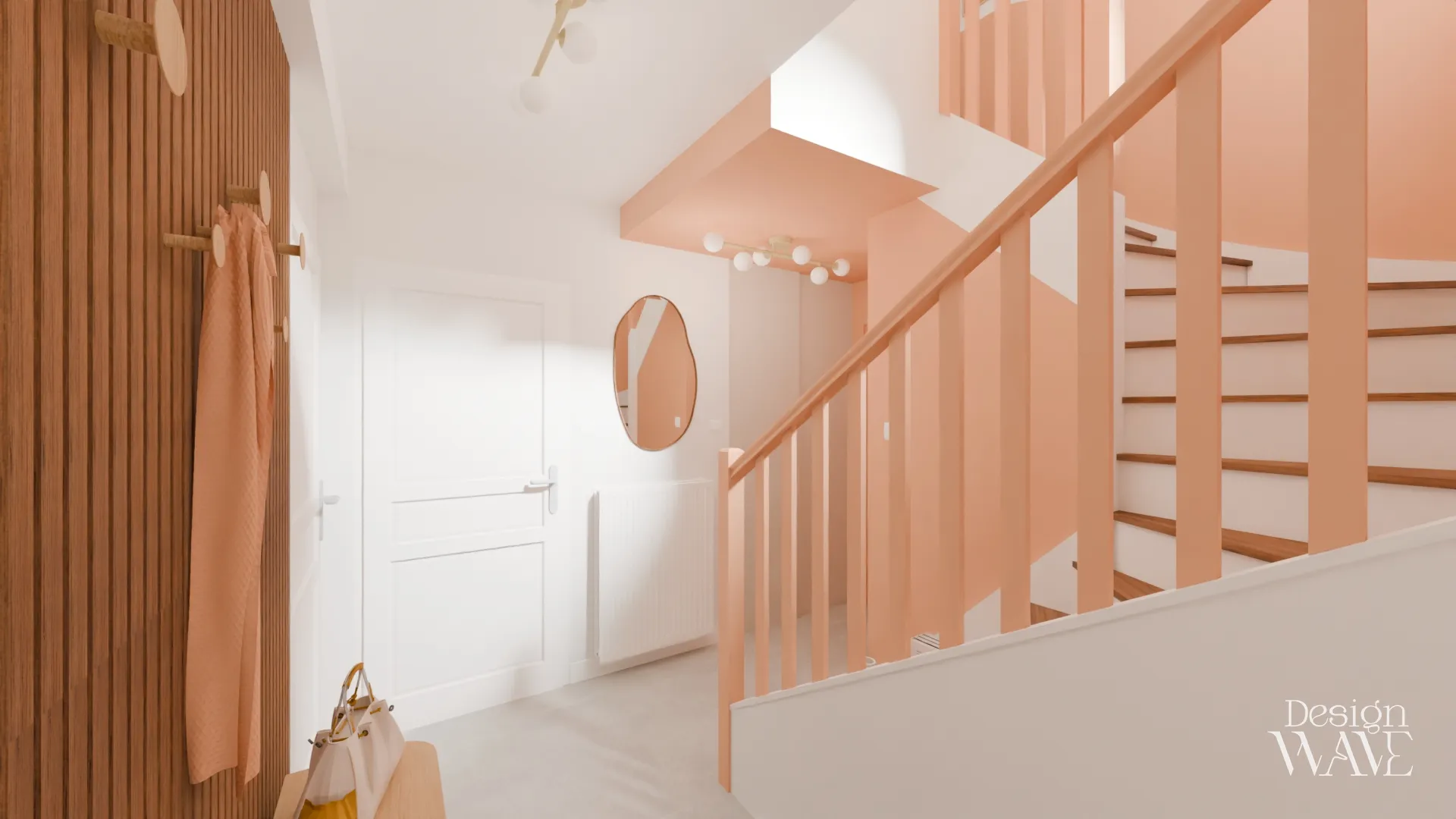 Rénovation d'escalier et d'entrée de maison, Design Wave Ancenis - vue 2