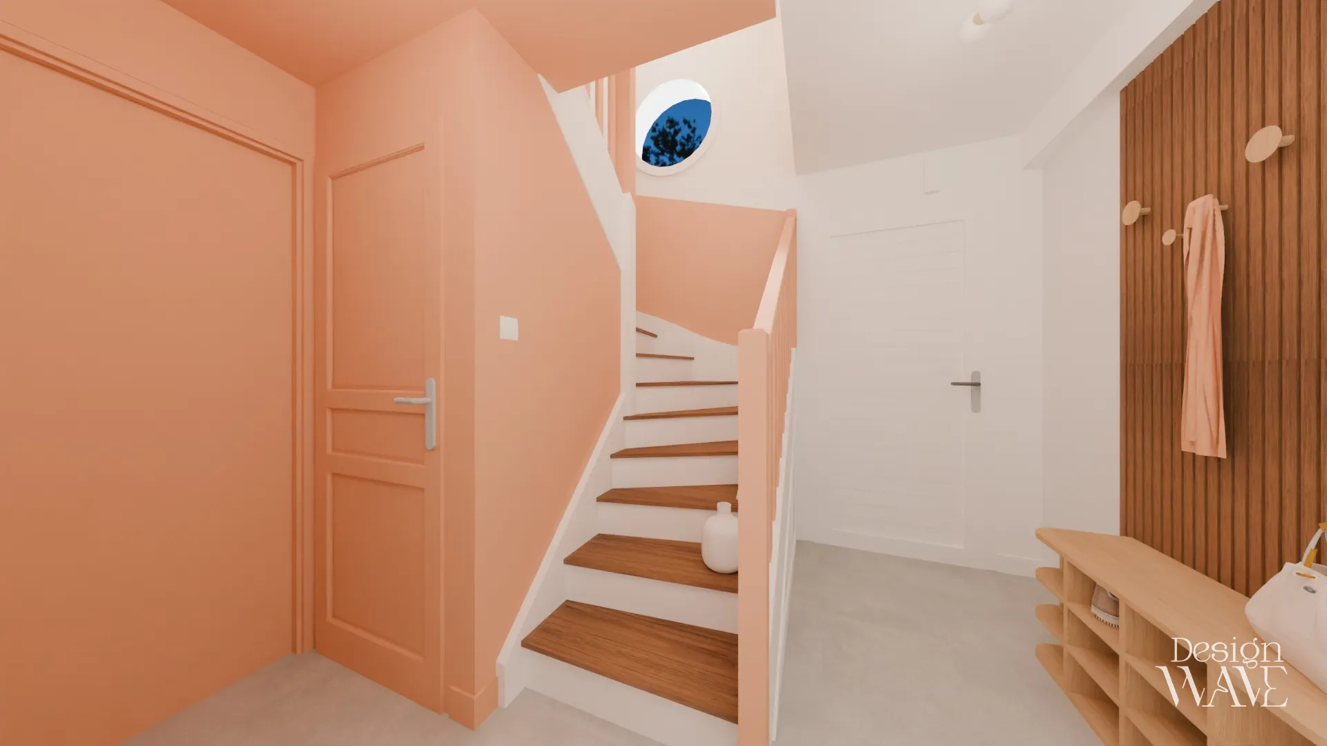 Rénovation d'escalier et d'entrée de maison, Design Wave Ancenis - vue 3