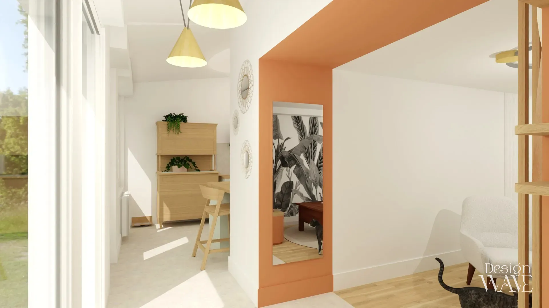 Aménagement de pièce de vie ouverte, Design Wave Ancenis - vue 2