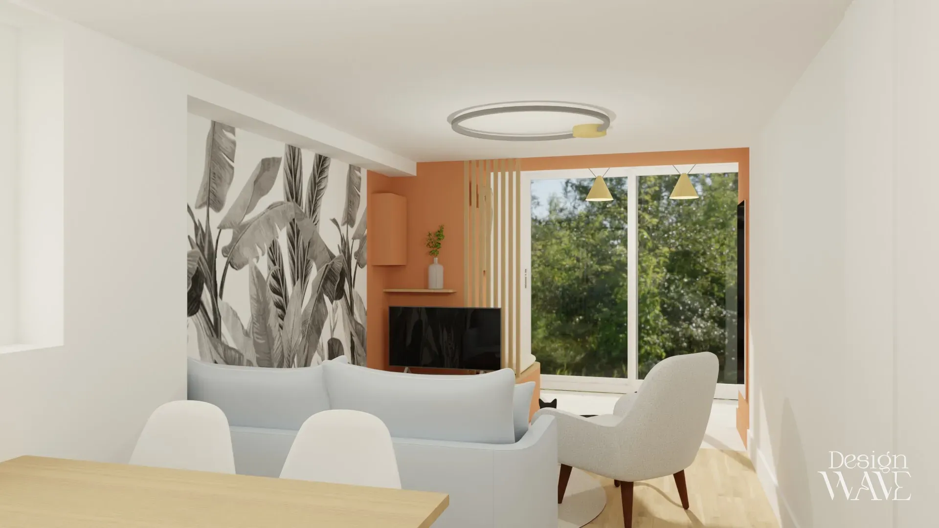 Aménagement de pièce de vie ouverte, Design Wave Ancenis - vue 6