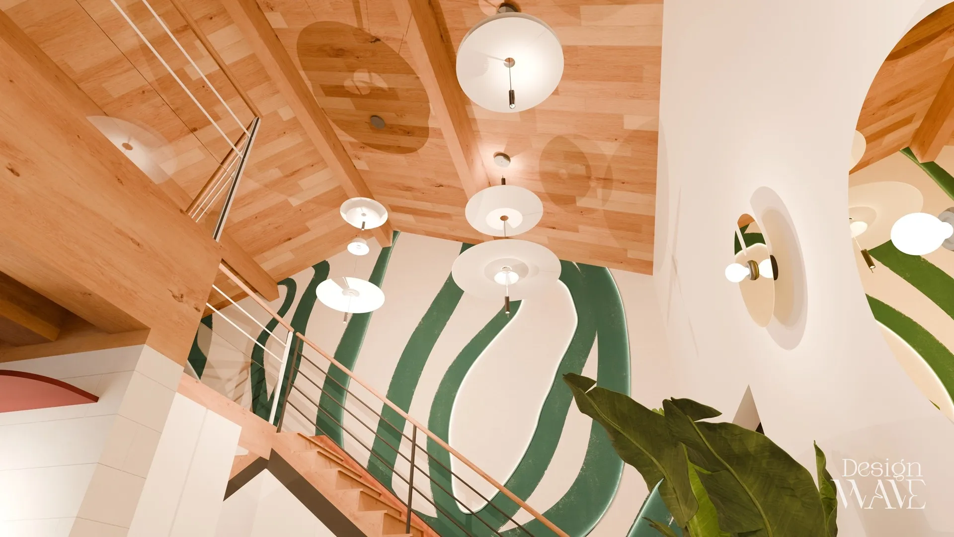 Salon et entrée aux courbes contemporaines, Design Wave Ancenis - vue 6