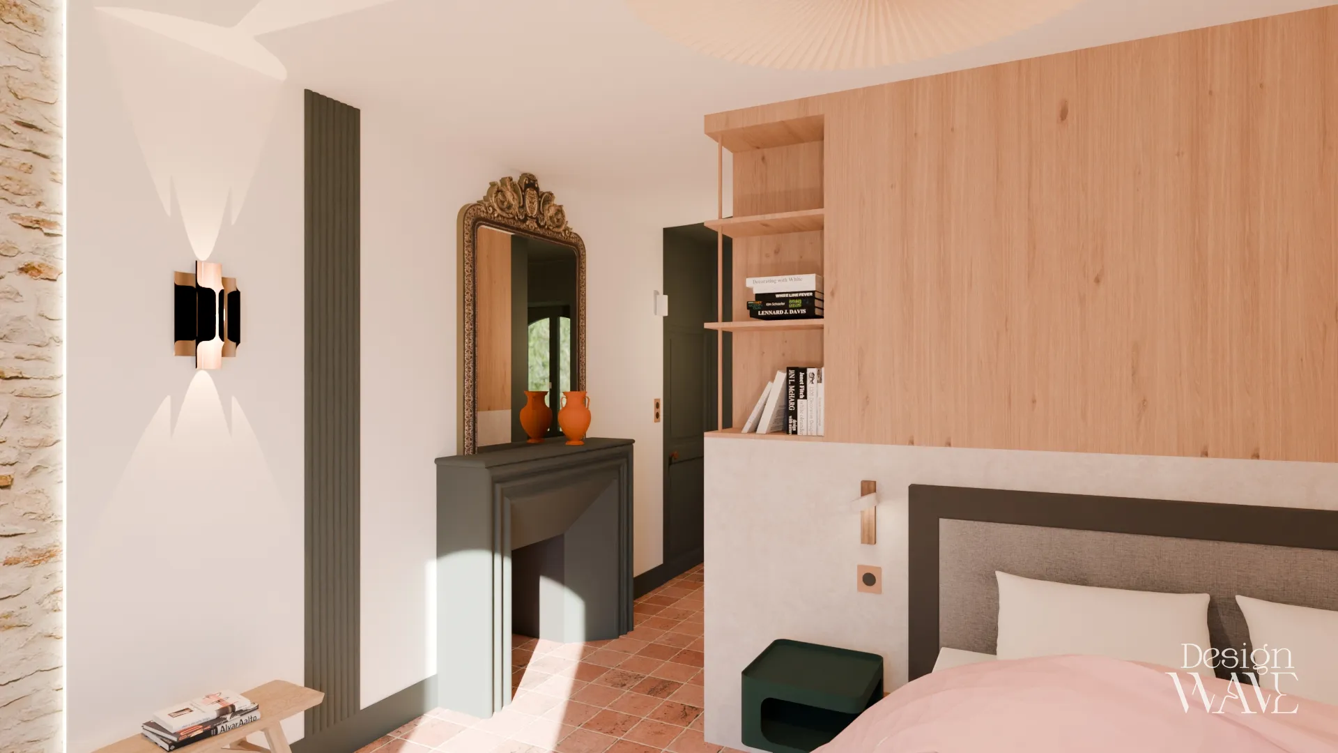 Suite parentale avec dressing en chêne sur mesure, Design Wave Ancenis - vue 3