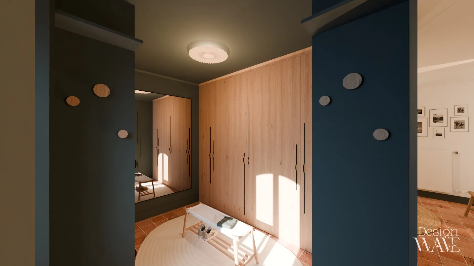 Suite parentale avec dressing en chêne sur mesure, Design Wave Ancenis - vue 6