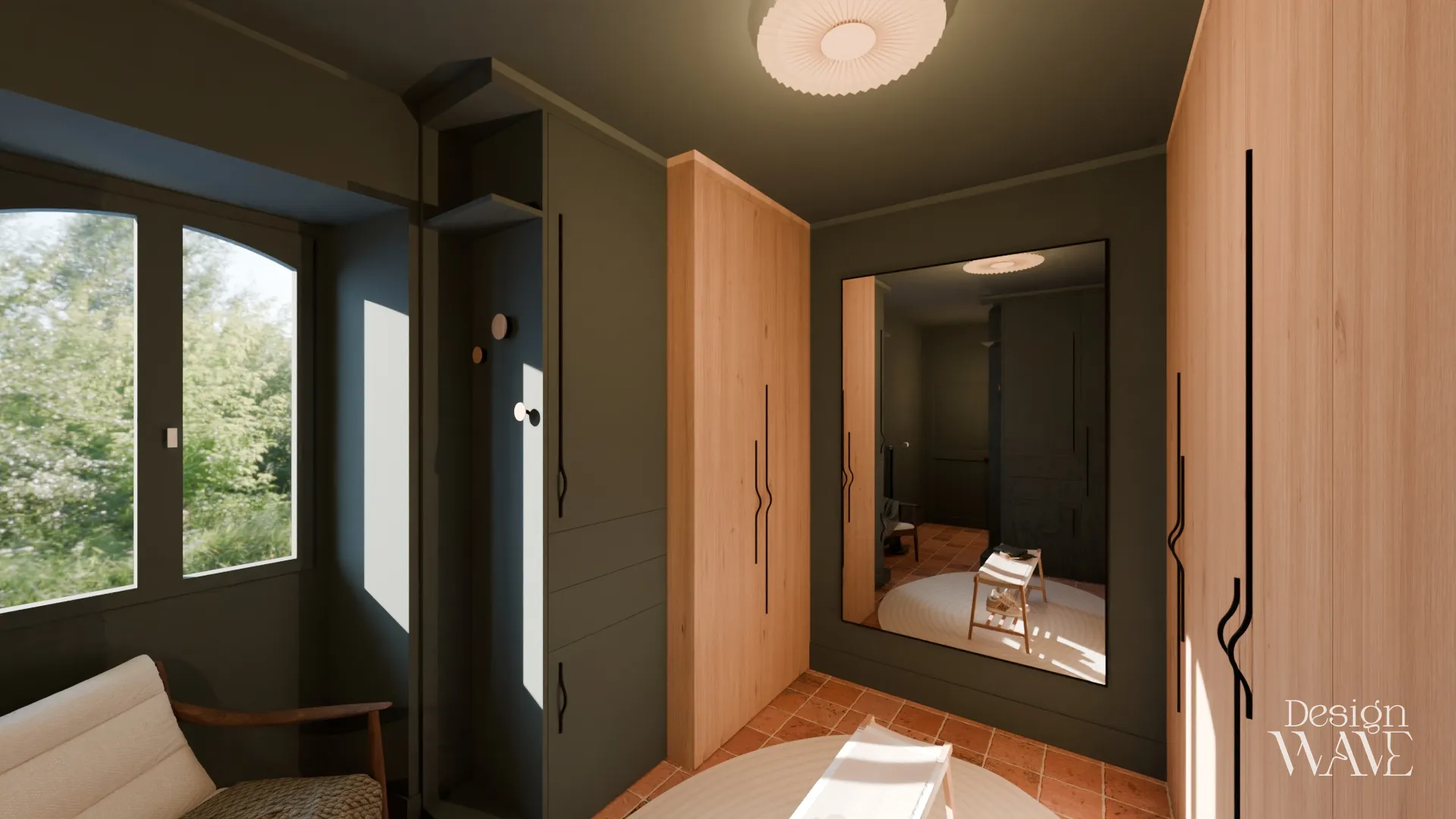 Suite parentale avec dressing en chêne sur mesure, Design Wave Ancenis - vue 7