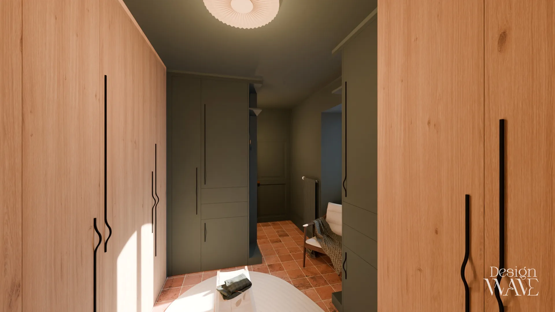 Suite parentale avec dressing en chêne sur mesure, Design Wave Ancenis - vue 8